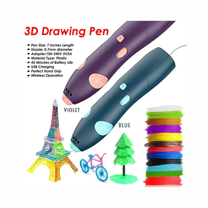 3D Printing Pen, Drawing with Safe Filament, Creative Learning, for Kids'