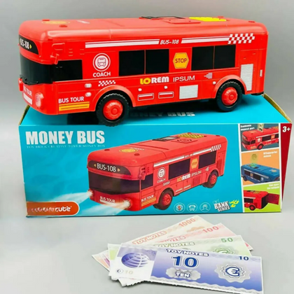 Toy, Teach Saving with Fun, Bus Piggy Bank ATM, for Kids'